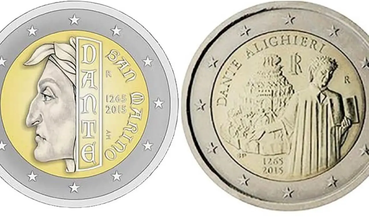 Attenzione a questa moneta da 2 euro con Dante: se ha questo dettaglio vale una fortuna